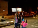 Jessie, Erica, Nicole, and I infront standing underneath my street sign
